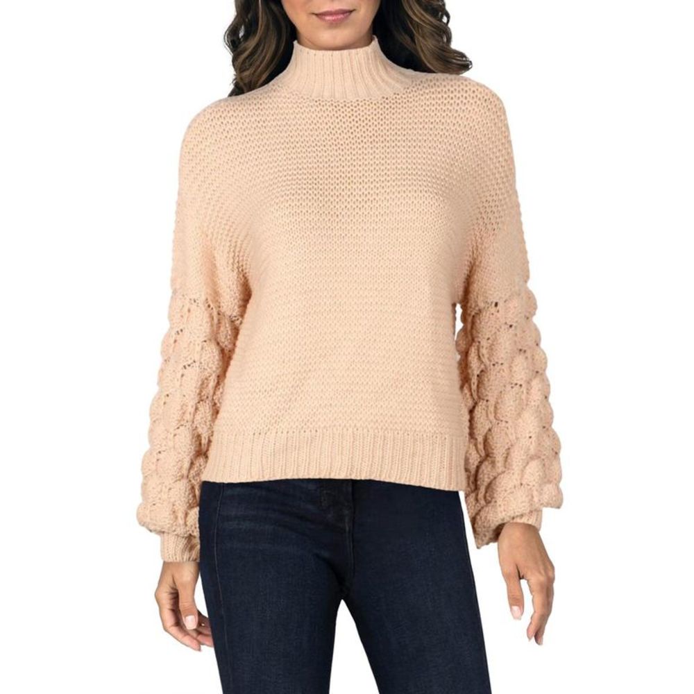 RD Style Womens Pink Cropped Long Sleeves Shirt Funnel-Neck Sweater. Worn once.